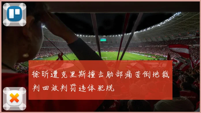 徐昕遭克里斯撞击肋部痛苦倒地裁判回放判罚违体犯规
